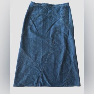 Bianca patchwork a line midi denim skrt SZ 10 70’s retro